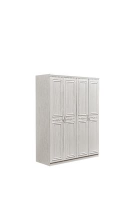 Guardaroba di legno bianco multiuso smontabile con anti deformazione a quattro porte