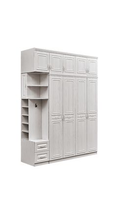 Guardaroba di legno bianco staccabile di Multiscene per la piccola camera da letto regolabile
