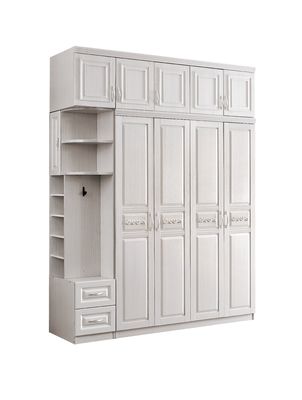 Grande guardaroba spesso durevole con i cassetti, guardaroba dipinto bianco di legno di solido del ODM