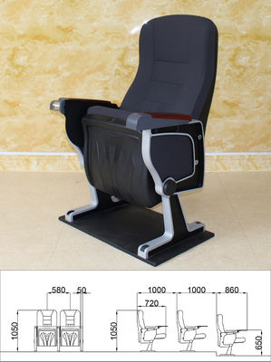 Cinema ad alta densità nero Hall Chairs Adjustable Moistureproof Antistatic del teatro