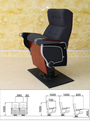 L'unità di elaborazione nera ignifuga di Hall Chairs With del cinema del teatro spuma alta densità pieghevole