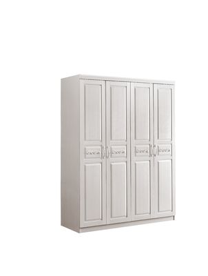 Piccolo guardaroba di legno bianco robusto con il bene durevole ISO9001 di altezza 3m dei cassetti