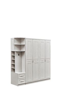 Guardaroba di legno bianco dell'armadio di anti deformazione per la camera da letto Multiscene antipolvere