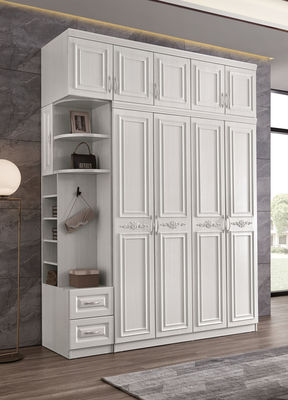 Guardaroba di legno bianco staccabile di Multiscene per la piccola camera da letto regolabile