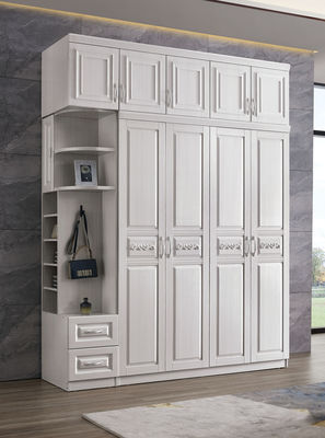 Grande guardaroba spesso durevole con i cassetti, guardaroba dipinto bianco di legno di solido del ODM