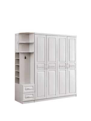 Guardaroba di legno bianco antipolvere dell'armadio