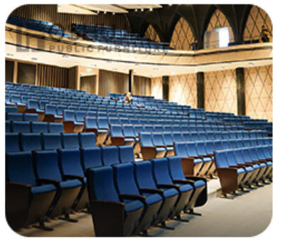 Durezza pieghevole di Hall Chairs Anti Electrostatic Medium del cinema di 2 Seater