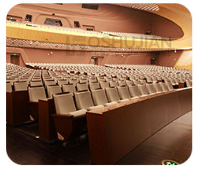 Durezza pieghevole di Hall Chairs Anti Electrostatic Medium del cinema di 2 Seater