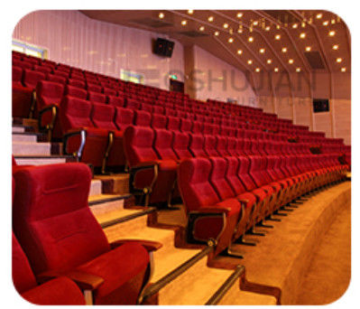 Durezza pieghevole di Hall Chairs Anti Electrostatic Medium del cinema di 2 Seater