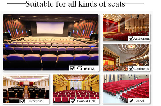Durezza pieghevole di Hall Chairs Anti Electrostatic Medium del cinema di 2 Seater